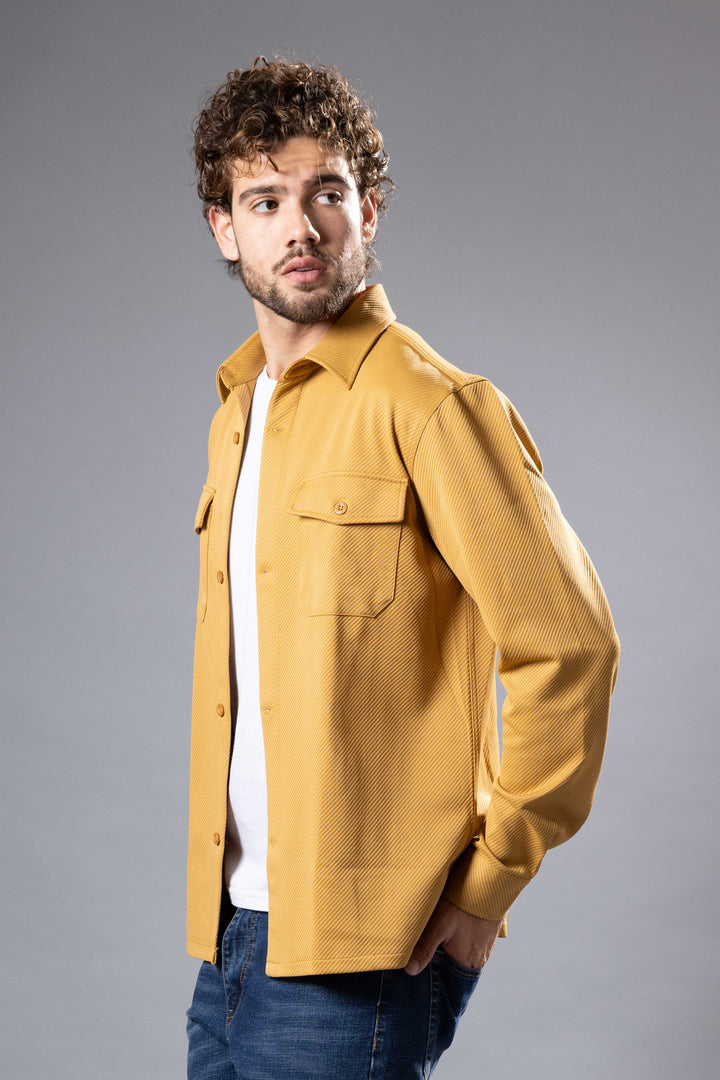 Textured Twill Shacket