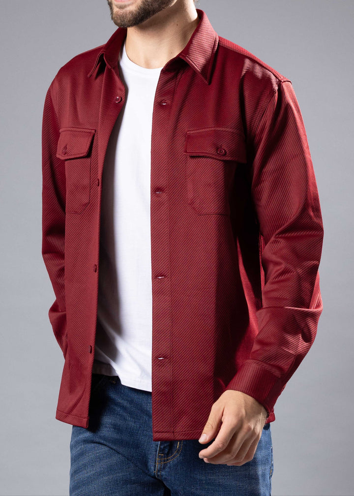 Textured Twill Shacket