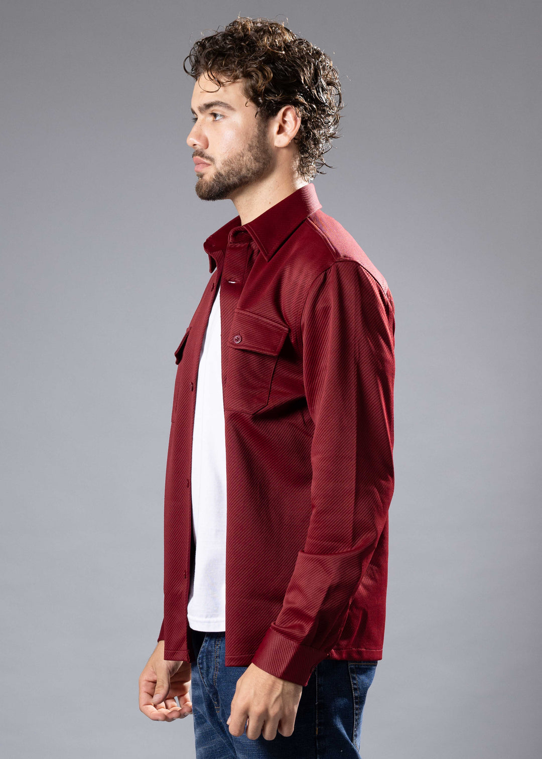 Textured Twill Shacket