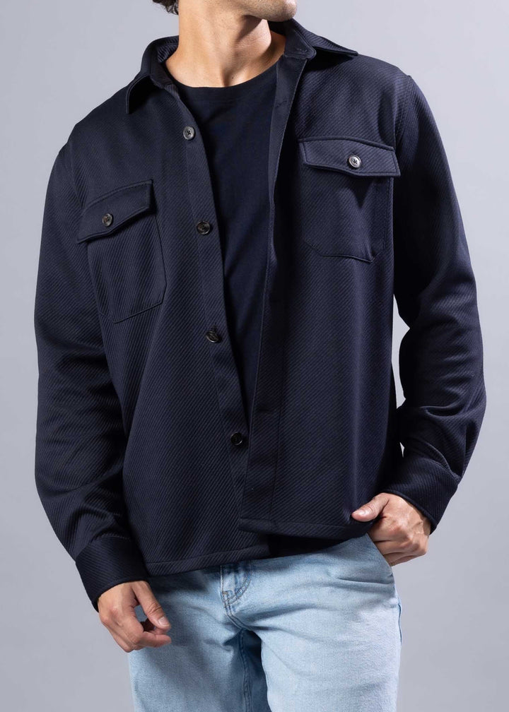 Textured Twill Shacket