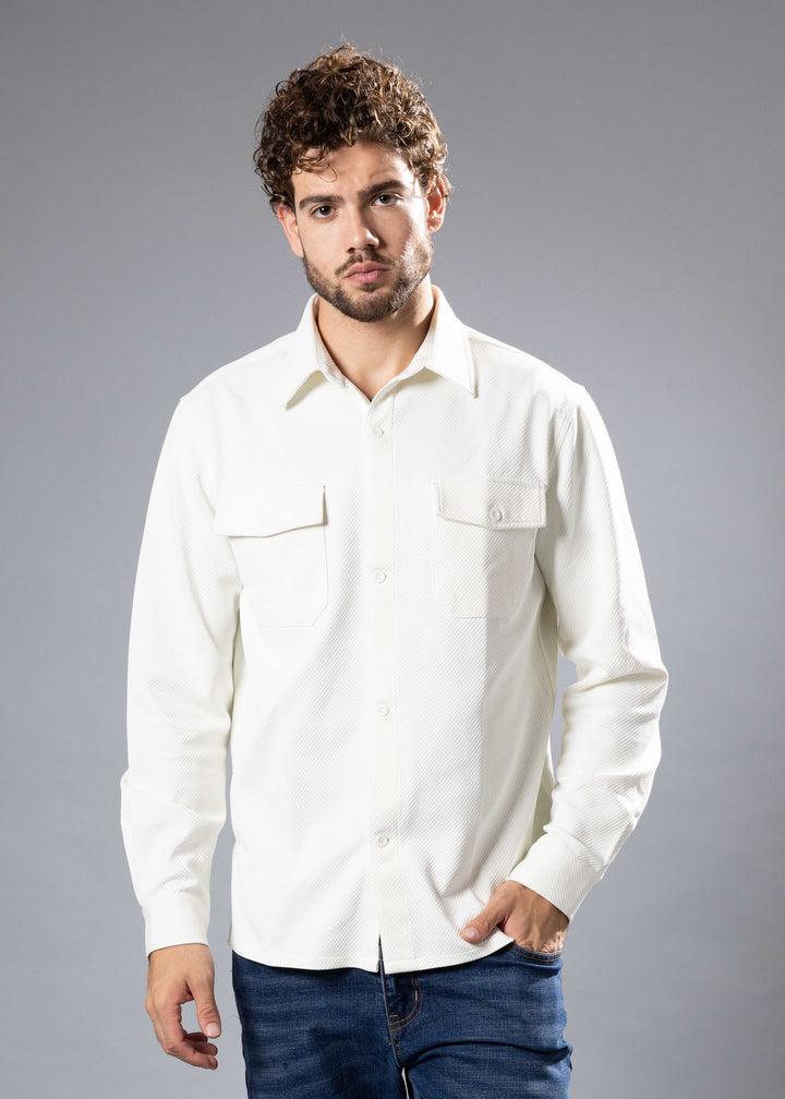 Textured Twill Shacket