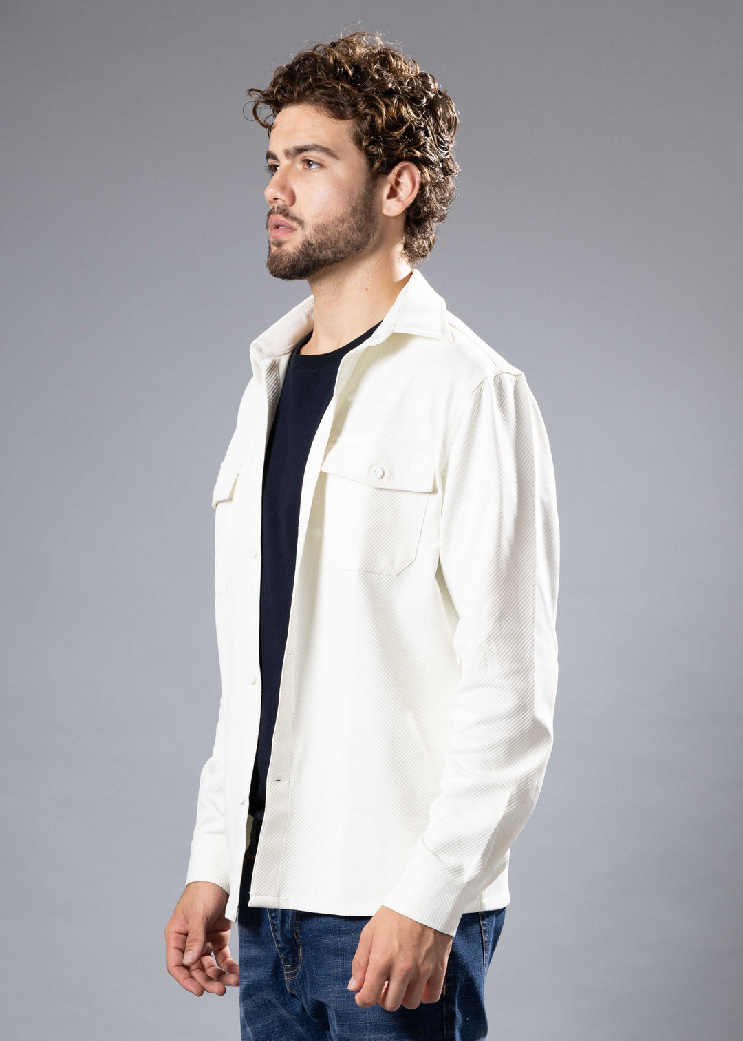 Textured Twill Shacket