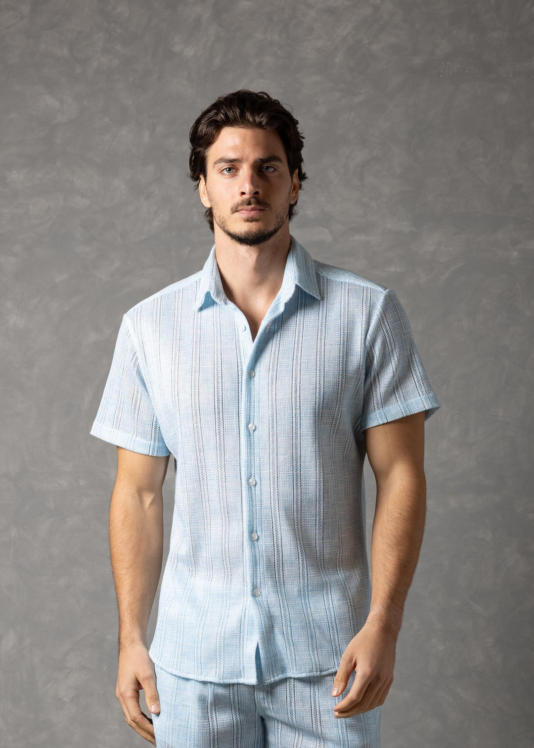 bespoke dress shirts Dark Blue Melange Polin Custom Shirt and this is it Proper Cloth Custom Dress Shirts