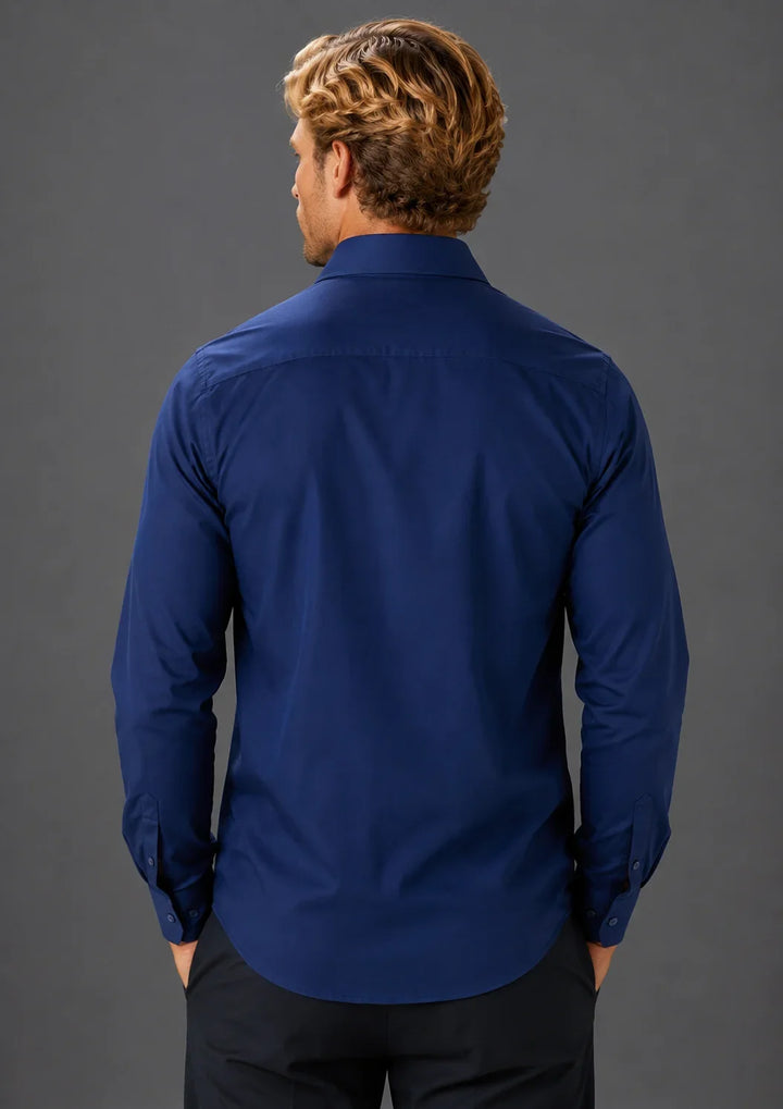 Men’s Modern Fit Button-Up Long Sleeve Dress Shirt