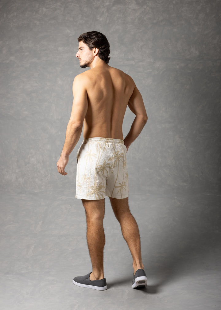 Palm Haven Shorts – Tropical Print Drawstring Shorts