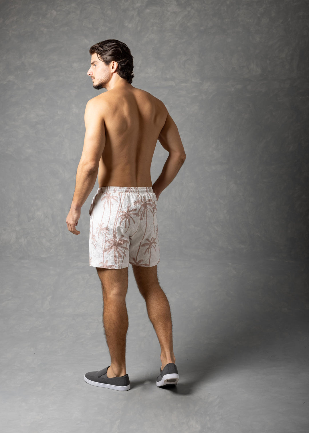 Palm Haven Shorts – Tropical Print Drawstring Shorts