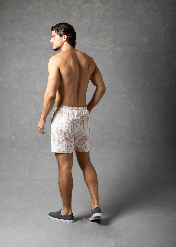 Palm Haven Shorts – Tropical Print Drawstring Shorts