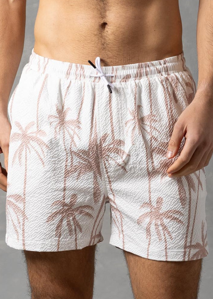 Palm Haven Shorts – Tropical Print Drawstring Shorts