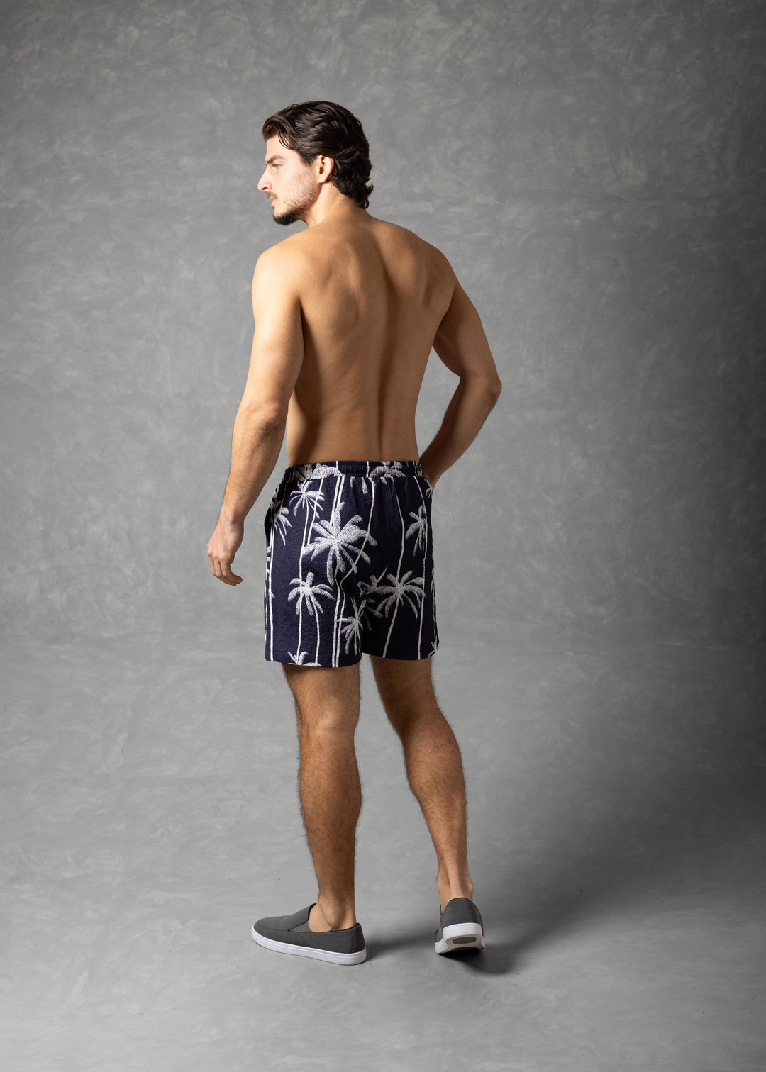 Palm Haven Shorts – Tropical Print Drawstring Shorts