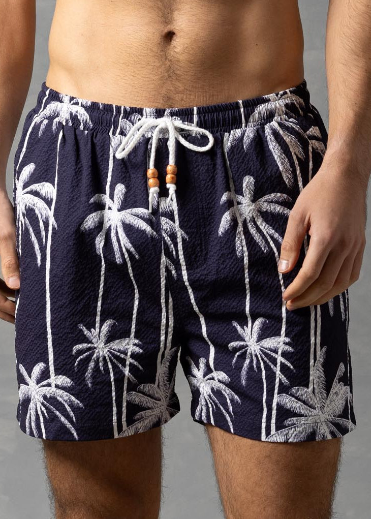 Palm Haven Shorts – Tropical Print Drawstring Shorts