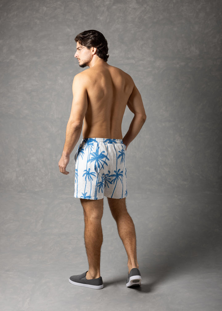 Palm Haven Shorts – Tropical Print Drawstring Shorts