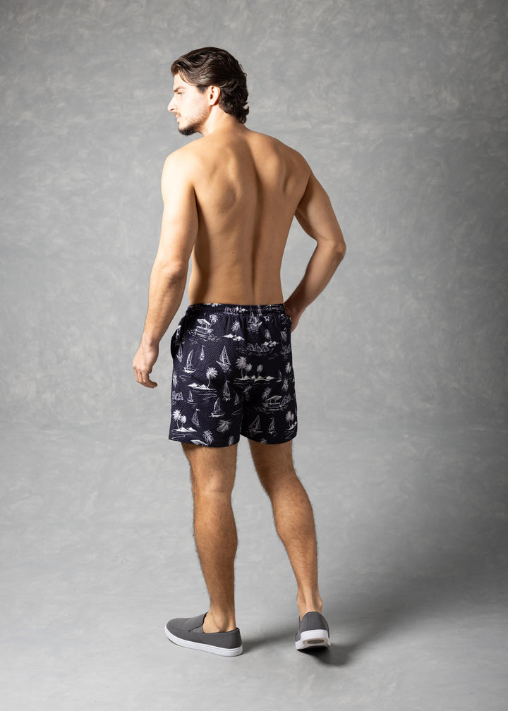 Jet Setting Shorts – Island Print Drawstring Shorts