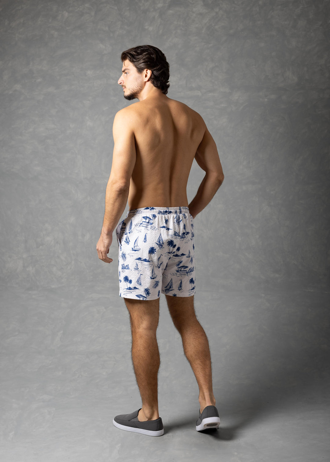Jet Setting Shorts – Island Print Drawstring Shorts