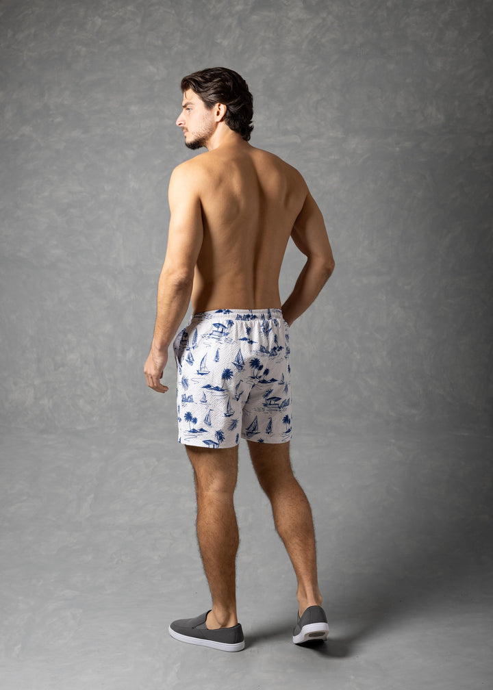 Jet Setting Shorts – Island Print Drawstring Shorts