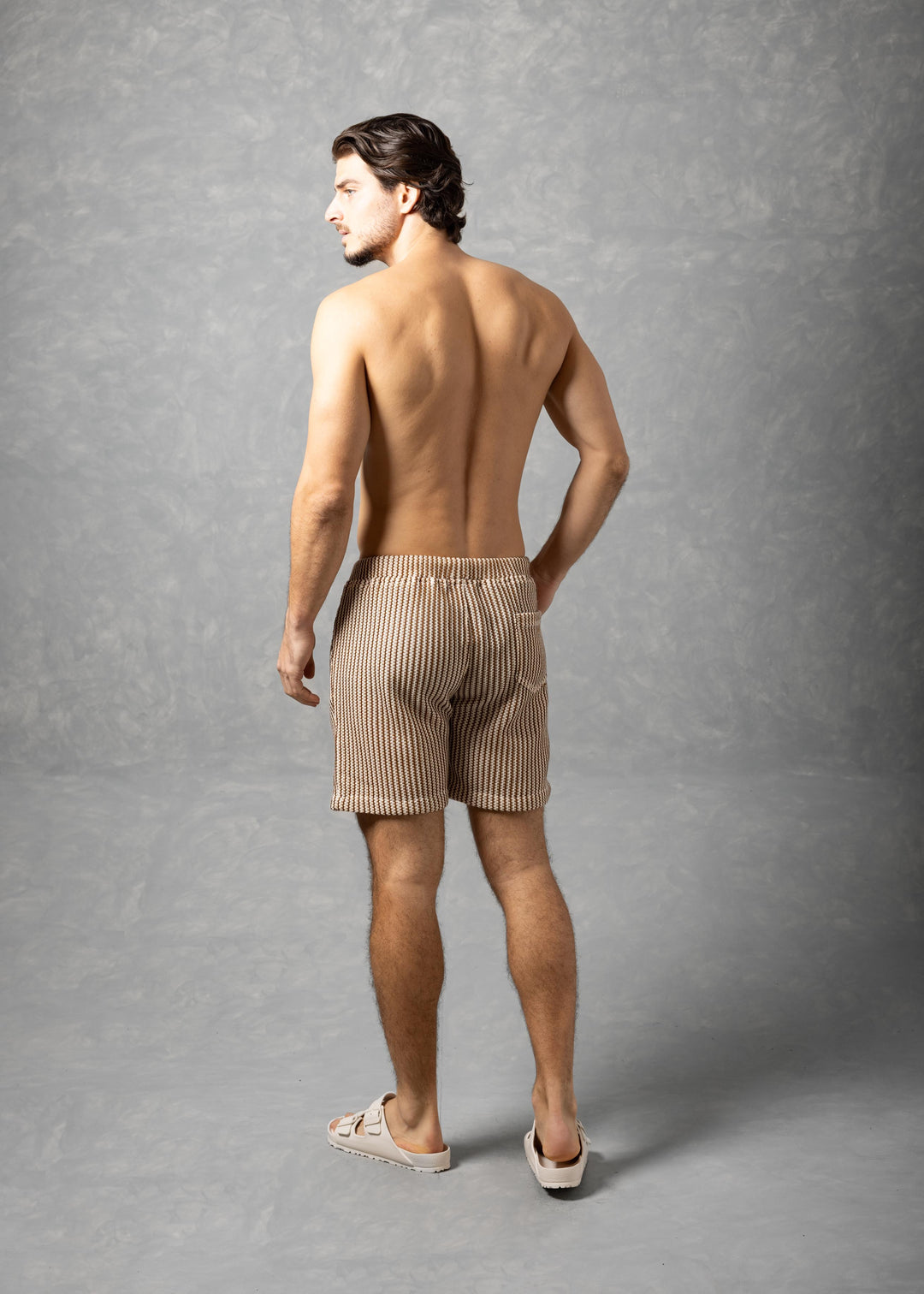 Tuscany – Textured Knit Drawstring Shorts