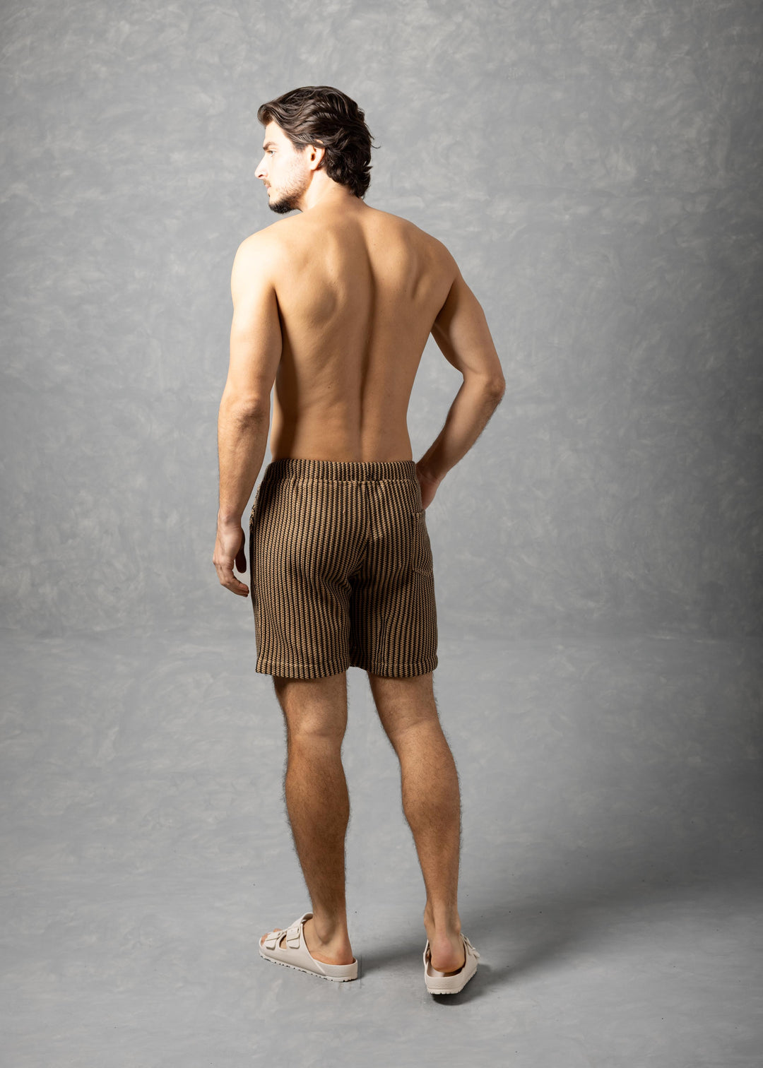 Tuscany – Textured Knit Drawstring Shorts