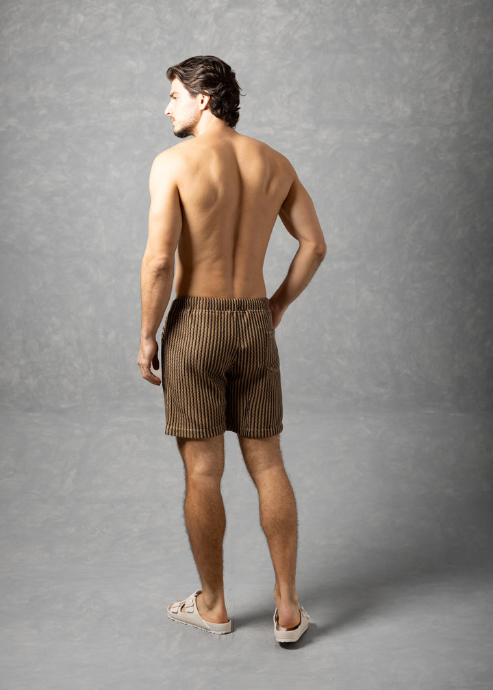 Tuscany – Textured Knit Drawstring Shorts