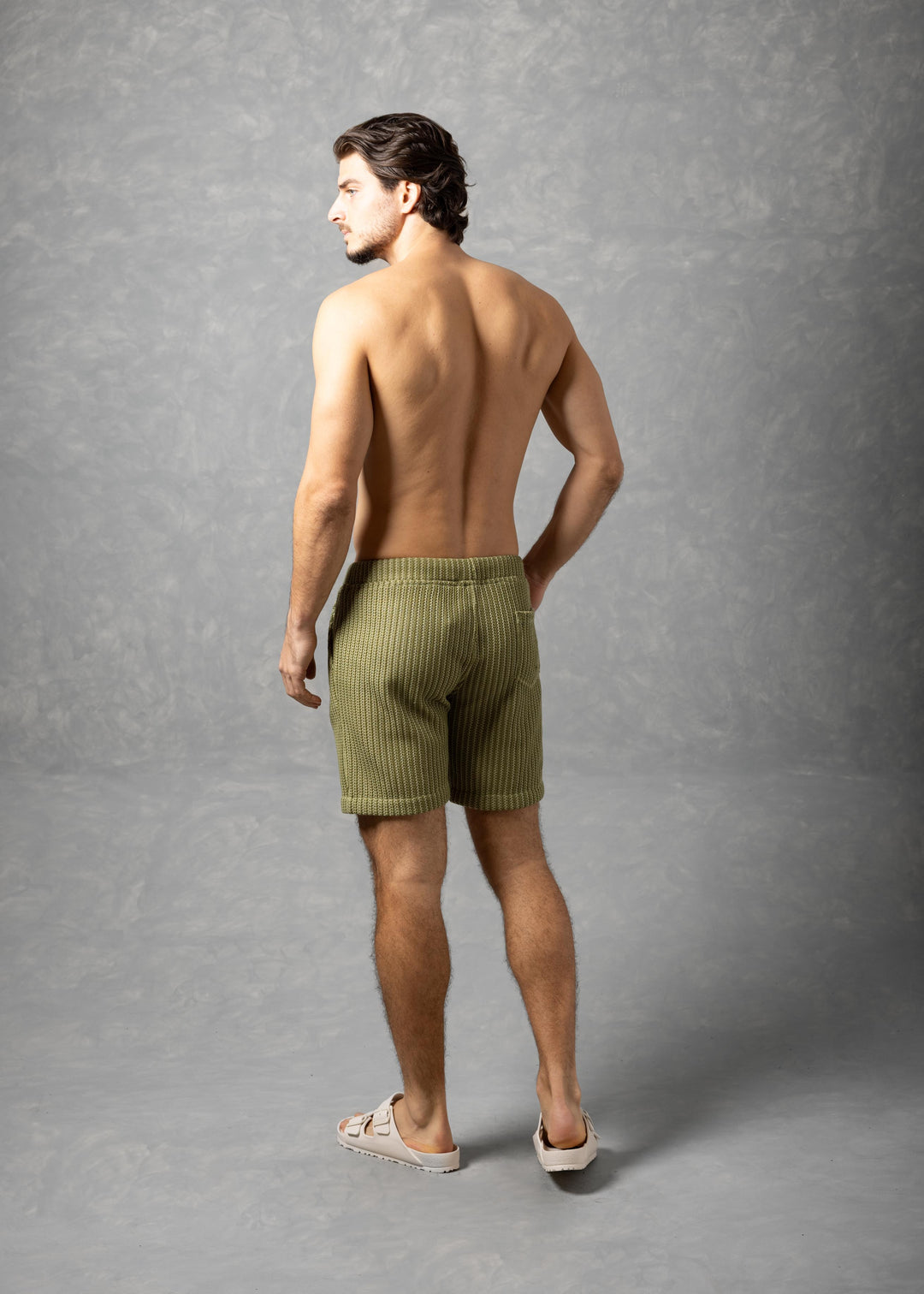 Tuscany – Textured Knit Drawstring Shorts