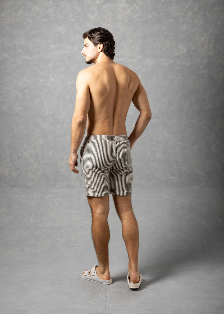 Tuscany – Textured Knit Drawstring Shorts