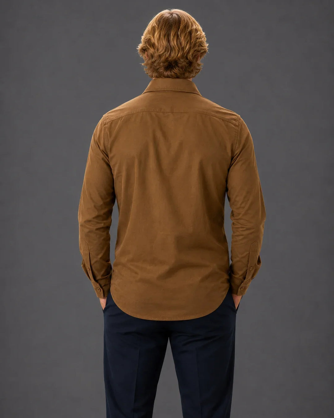 Elevated Solid Long Sleeve Button-Up Shirt