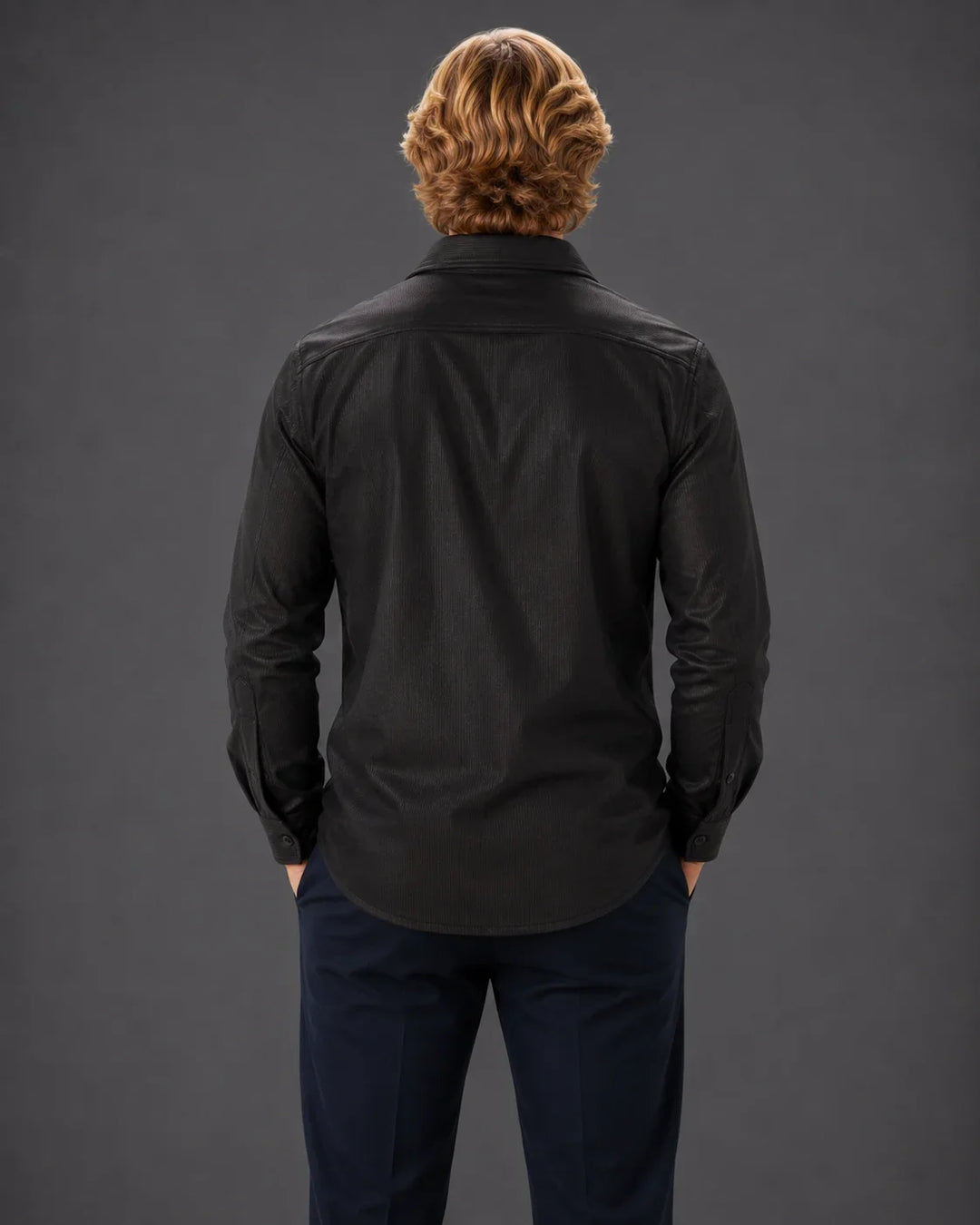 Refined Structure Button-Up Shirt Jacket