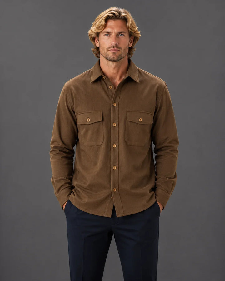 Refined Structure Button-Up Shirt Jacket