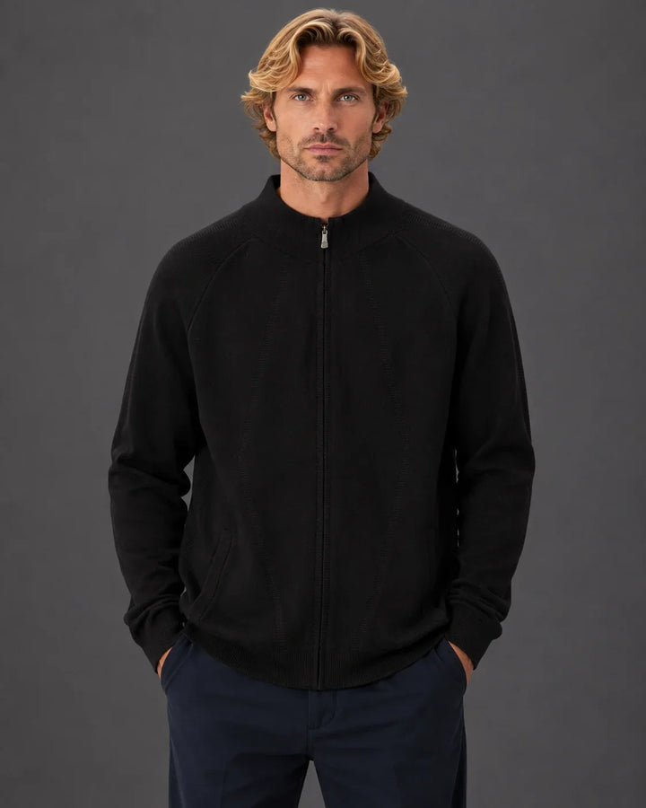 Polished Quarter-Zip Mock Neck Sweater