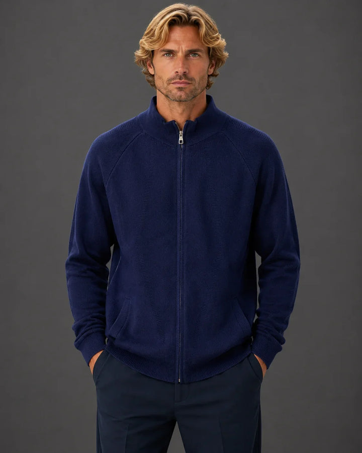Polished Quarter-Zip Mock Neck Sweater