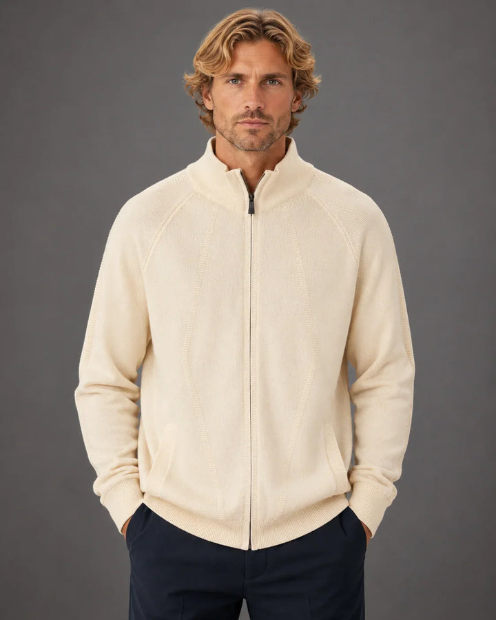 Polished Quarter-Zip Mock Neck Sweater