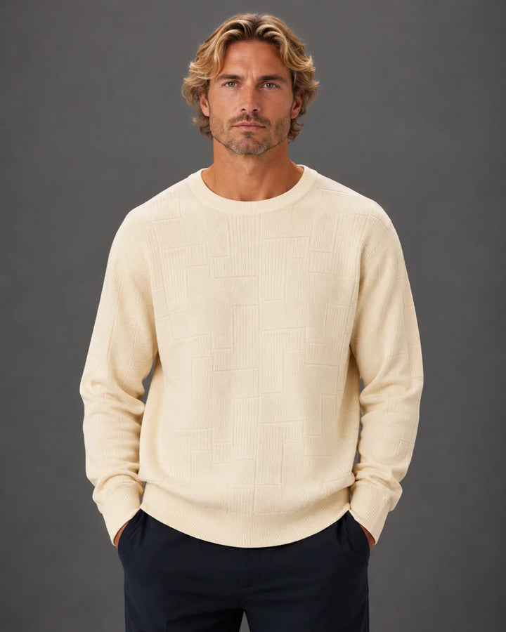 Contemporary Crewneck Knit Pullover Sweater