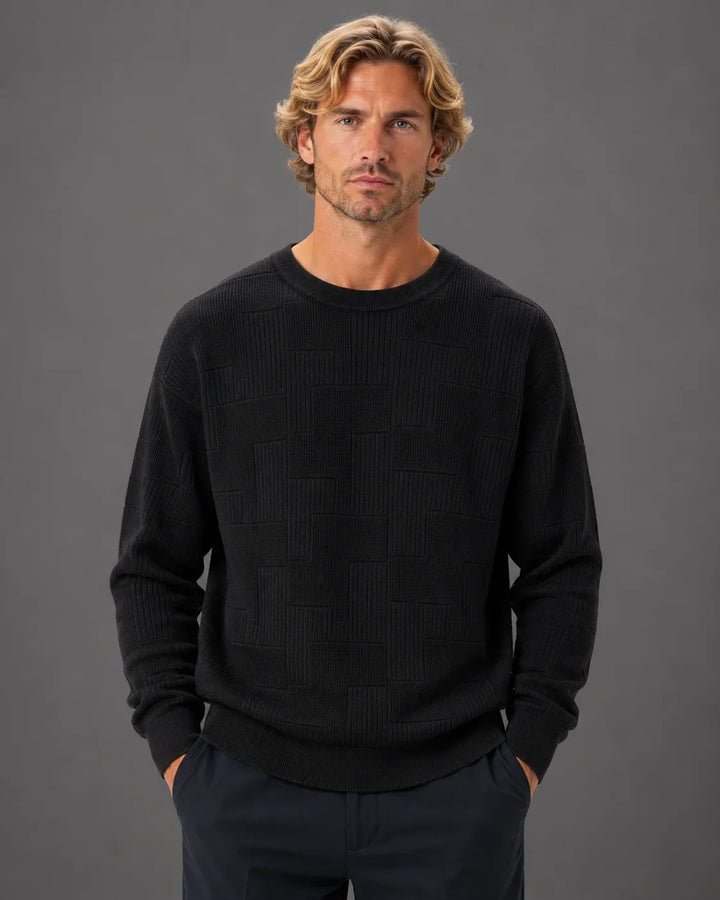 Contemporary Crewneck Knit Pullover Sweater
