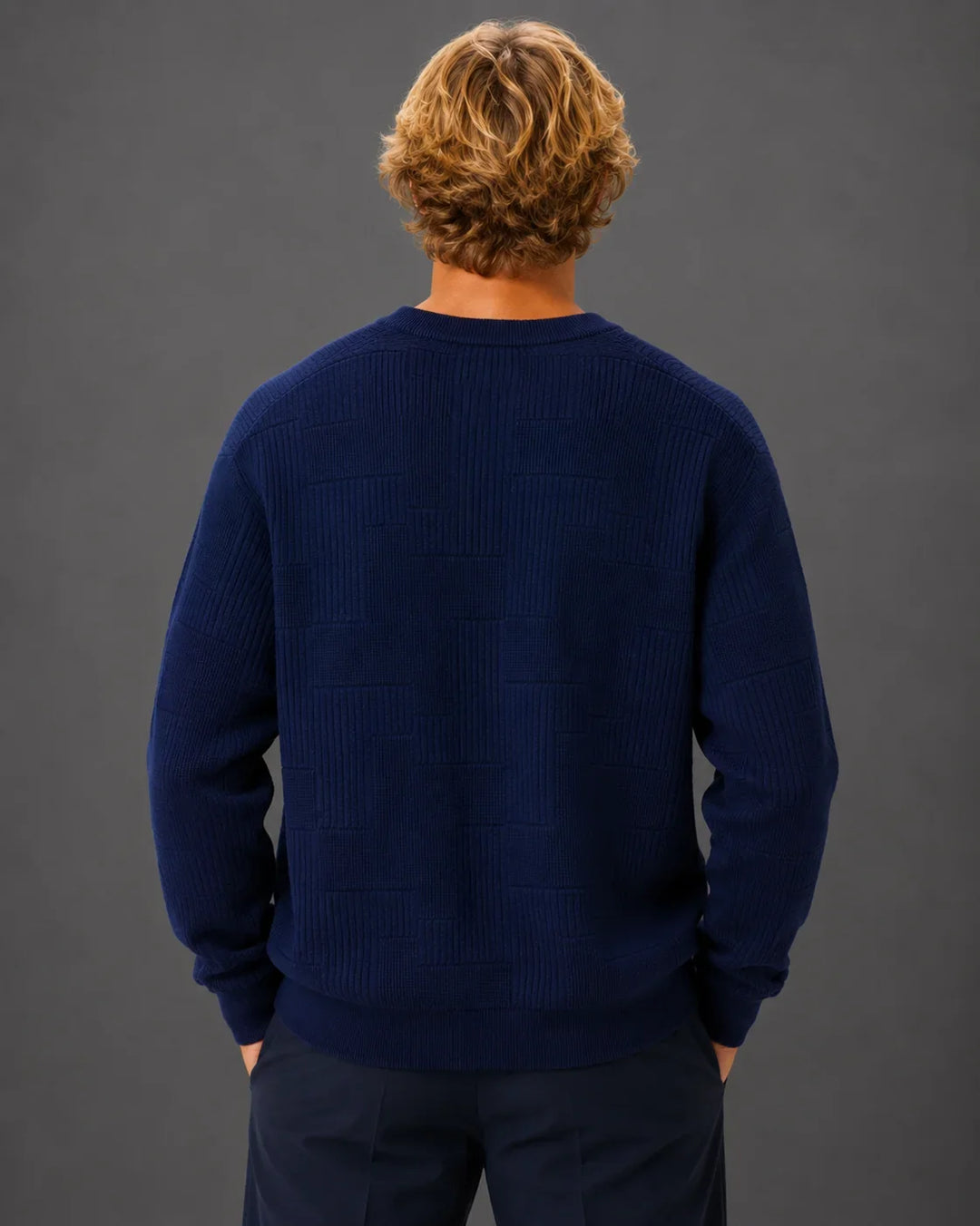 Contemporary Crewneck Knit Pullover Sweater