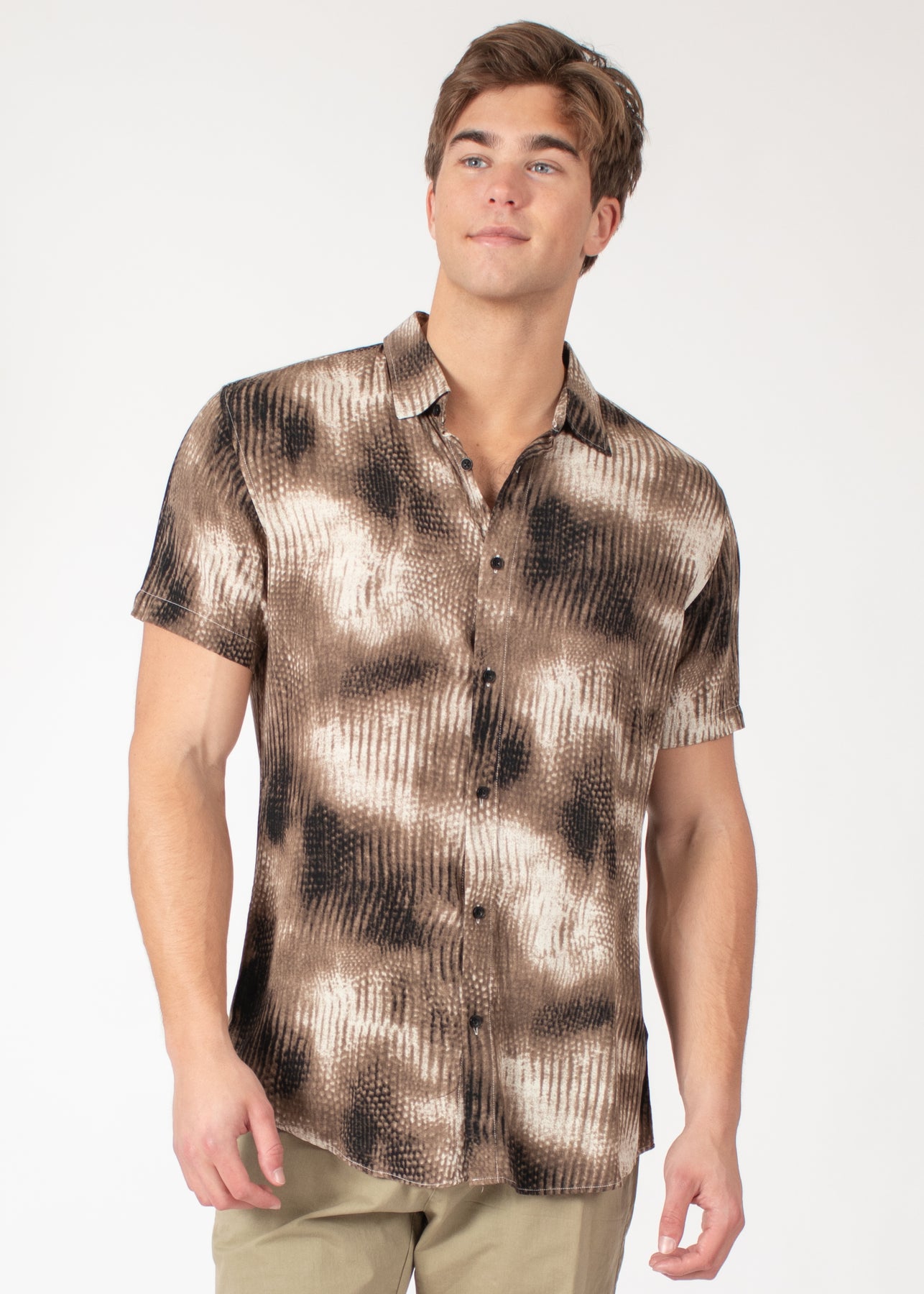 abstract dress shirts Abstract Artisan Cotton Men's Casual Shirt Casual Shirt Vercini Abstract / S