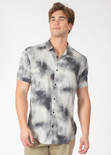 Diffuse Abstract Button Up Short Sleeve Dress Shirt