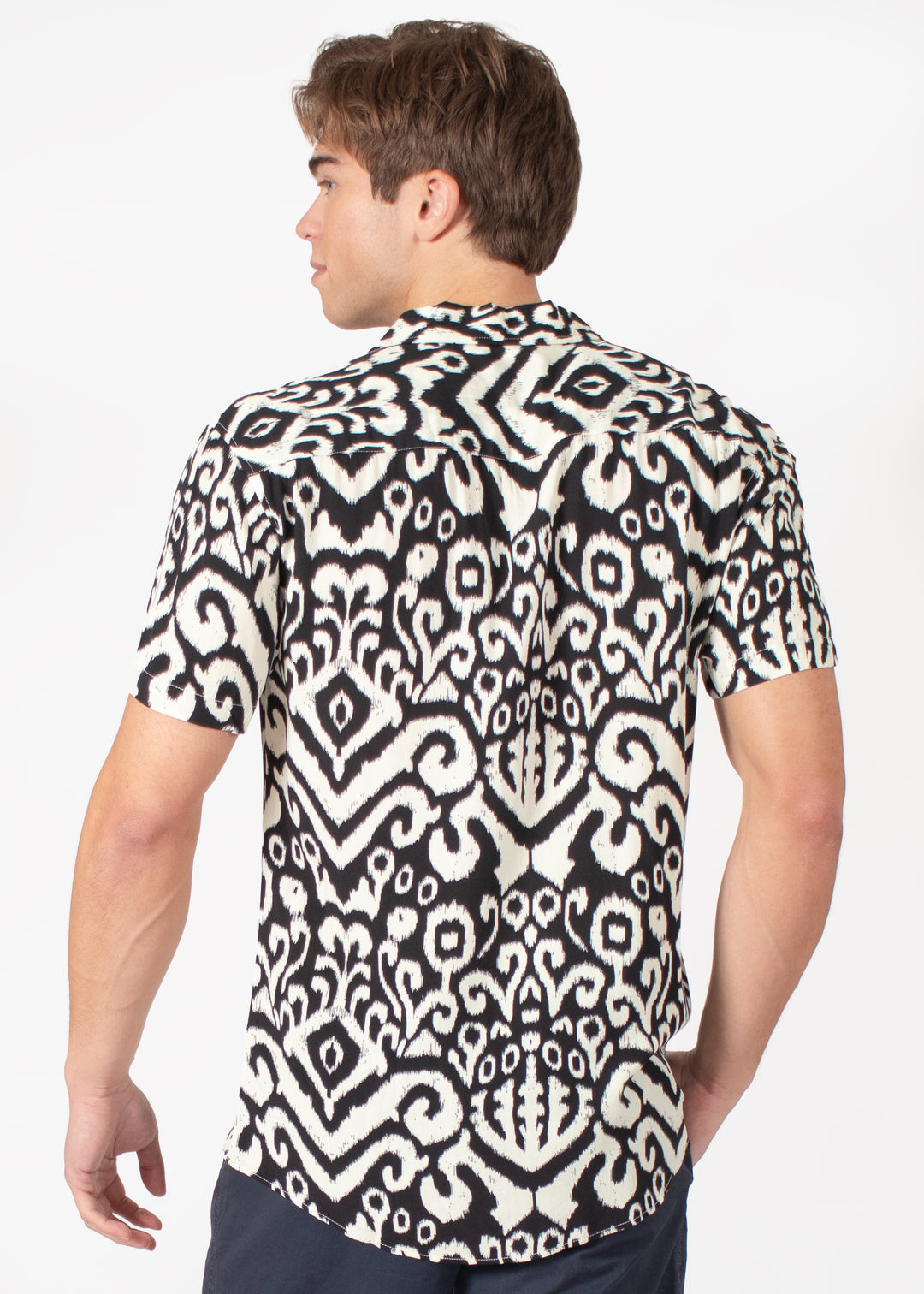 Abstract Short Sleeve Dress Shirt