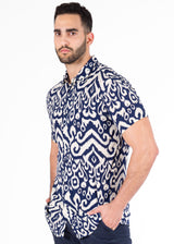 Abstract Short Sleeve Dress Shirt