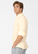 Cotton Texture Button Up Long Sleeve Dress Shirt
