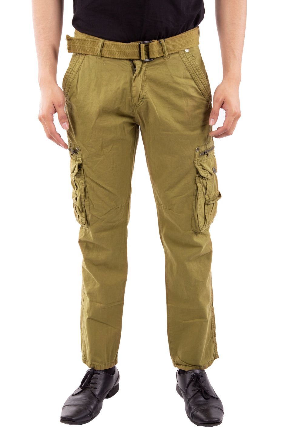Men's Cargo Pant Olive with Belt