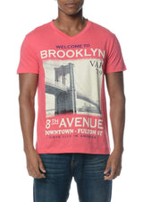 Welcome To Brooklyn Vintage Graphic Tee Coral
