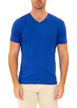 Men's Essentials Cotton V-Neck Solid Royal Blue