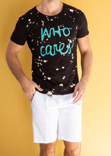 Who Cares Graphic Tee Black