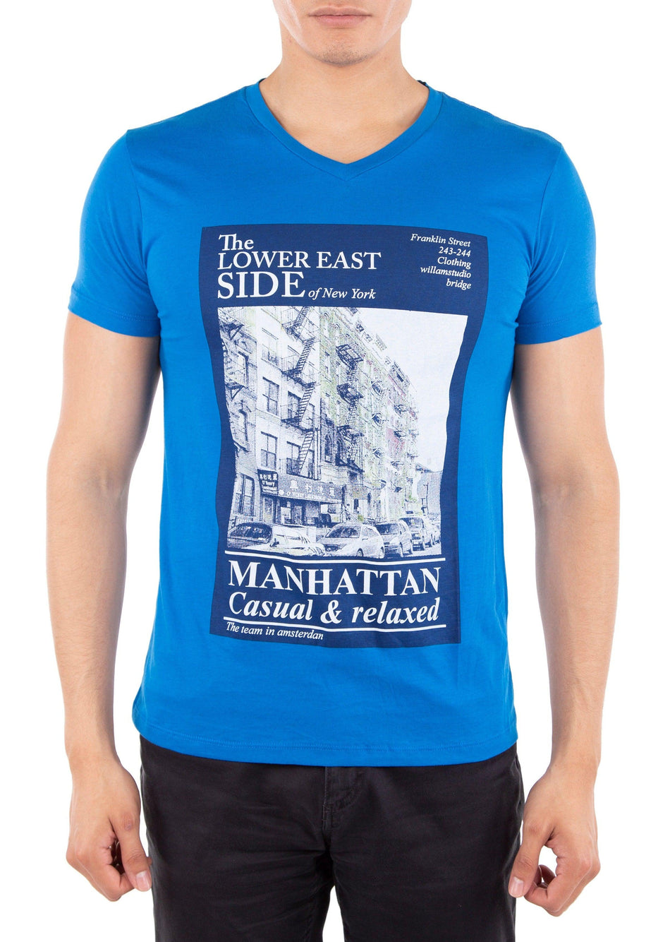 Lower East Side Graphic Tee Royal Blue