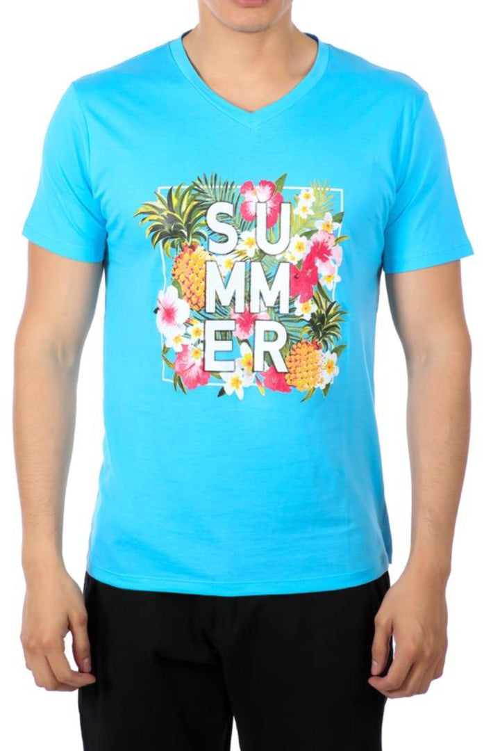 Summer Graphic Tee Aqua