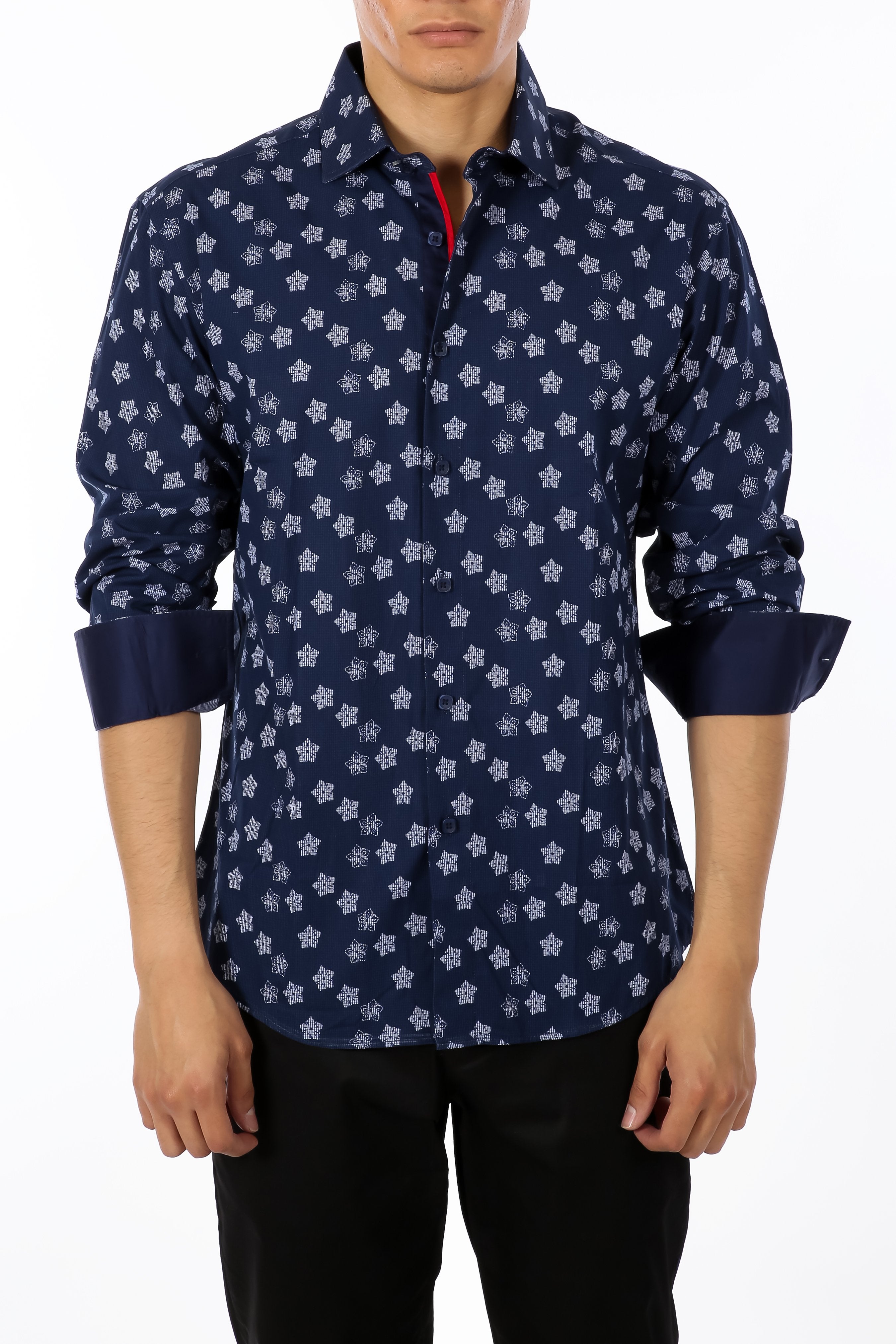 Navy Blue Dress Shirts For Men