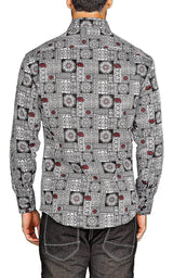 Men's Modern Fit Cotton Button Up Contrast Patterns