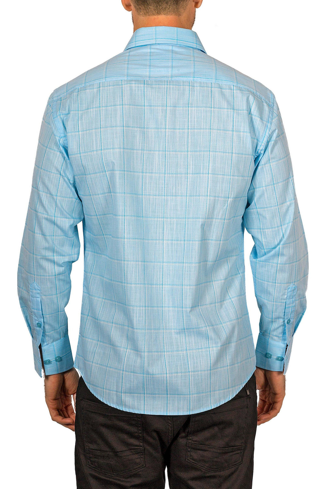 BESPOKE - Mens Turquoise Button Up Long Sleeve Dress Shirt - Modern Fit - 172653 BESPOKE - Mens Turquoise Button Up Long Sleeve Dress Shirt - Modern Fit - 172653