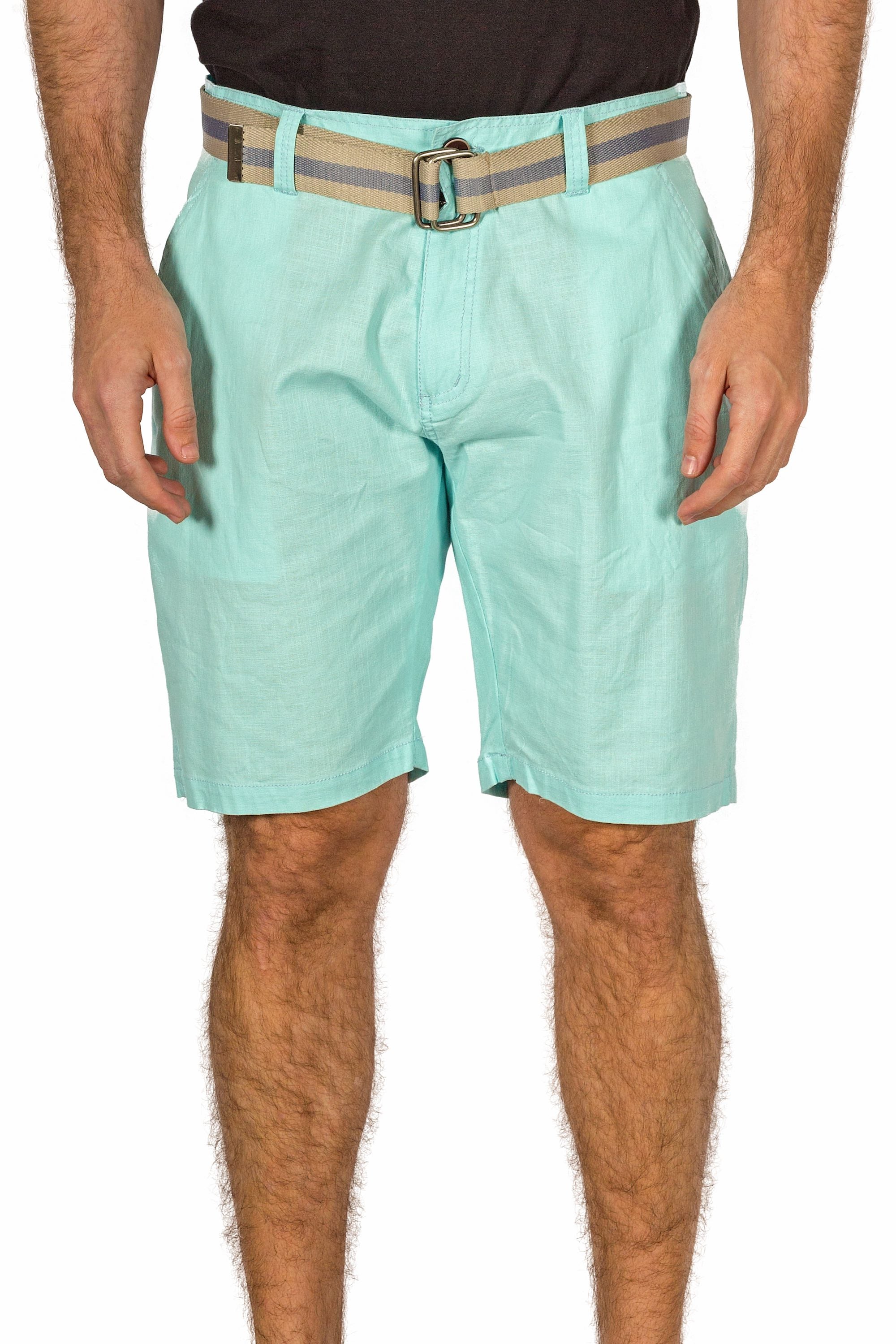 The Linen Cargo Shorts Solid White– BESPOKE MODA