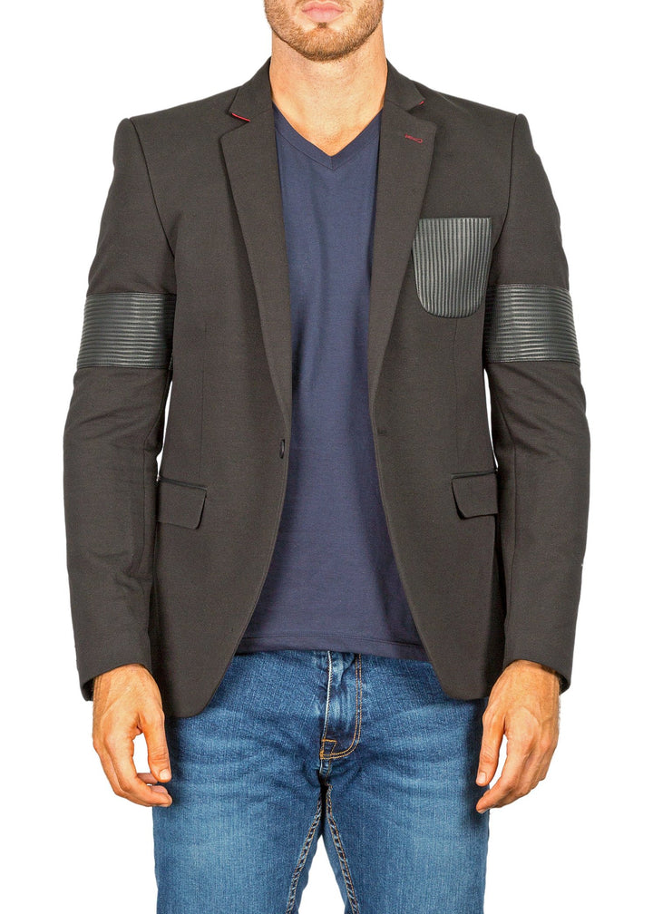 BESPOKE - Black Contrast Evening Blazer - 174106 - www.bespokemoda.com