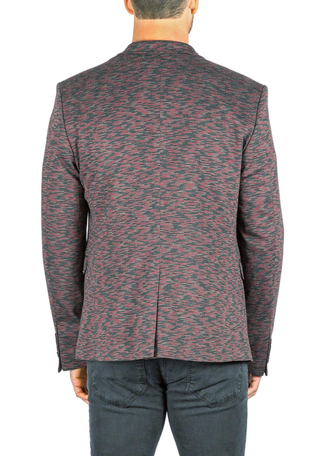 BESPOKE - Burgundy Embroidered Pattern Evening Blazer - 174109 - www.bespokemoda.com