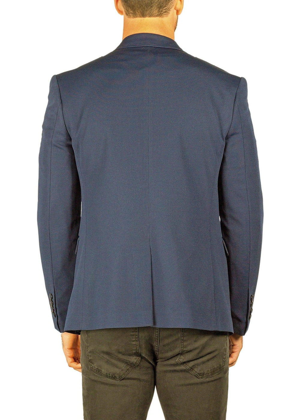 BESPOKE - Navy Embroidered Patch Evening Blazer - 174111 - www.bespokemoda.com